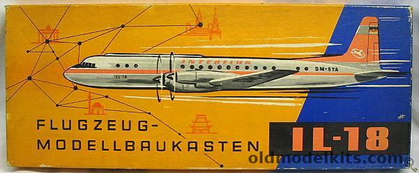 KVZ Plasticart 1/100 Ilyushin Il-18 Interflug plastic model kit